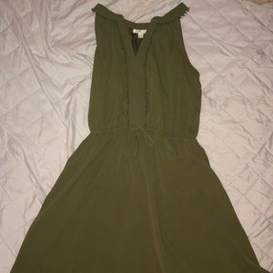army green flowy dress